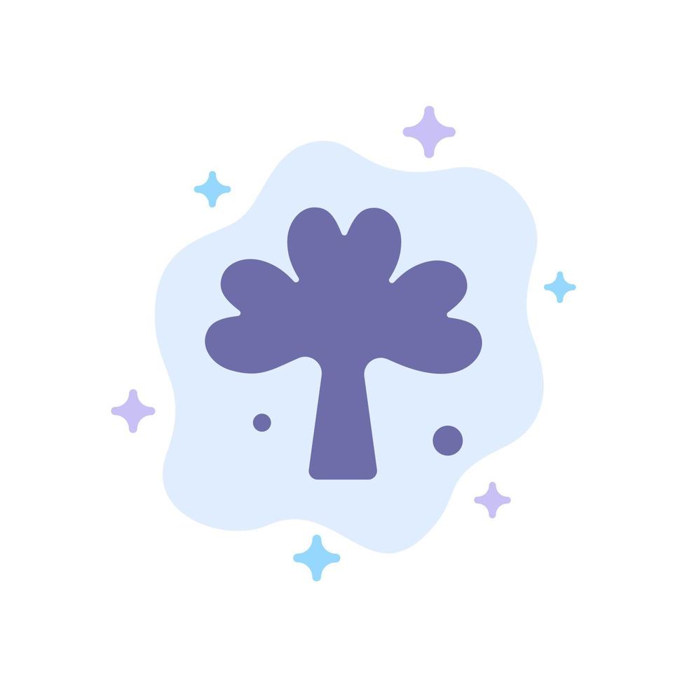 Clover Green Ireland Irish Plant Blue Icon on Abstract Cloud Background vector