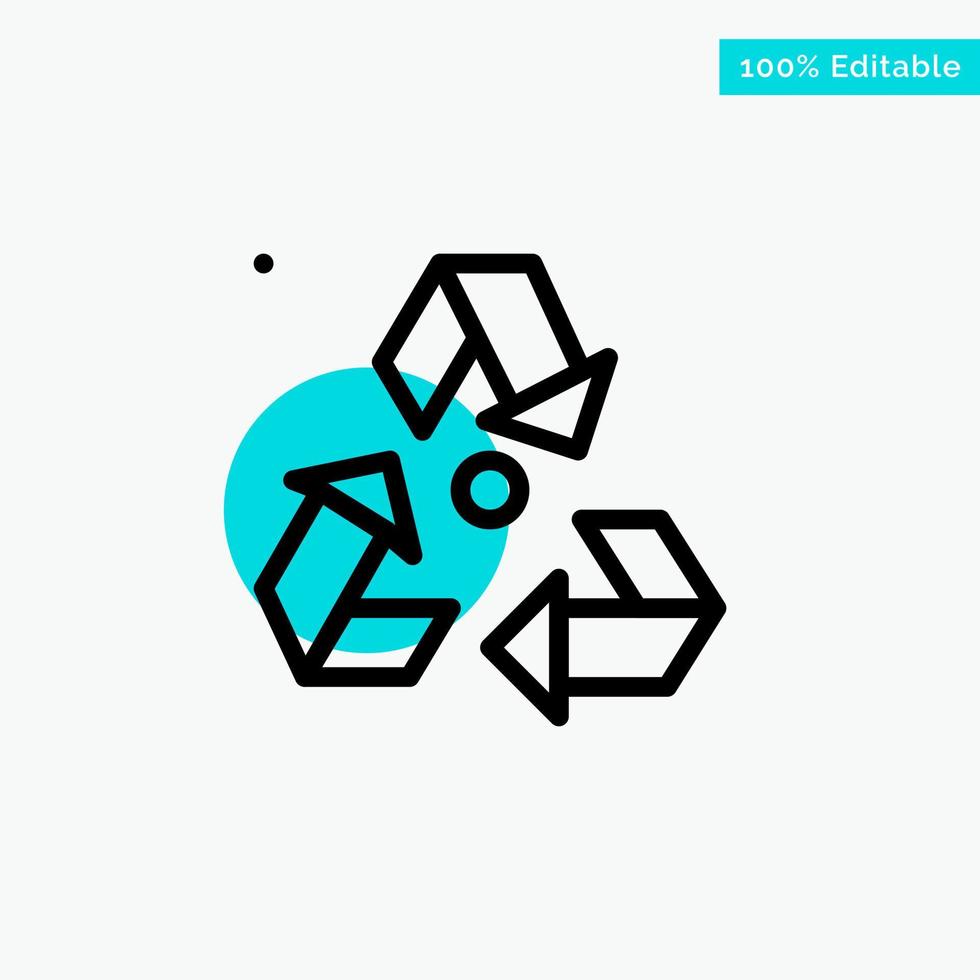 Eco Ecology Environment Garbage Green turquoise highlight circle point Vector icon