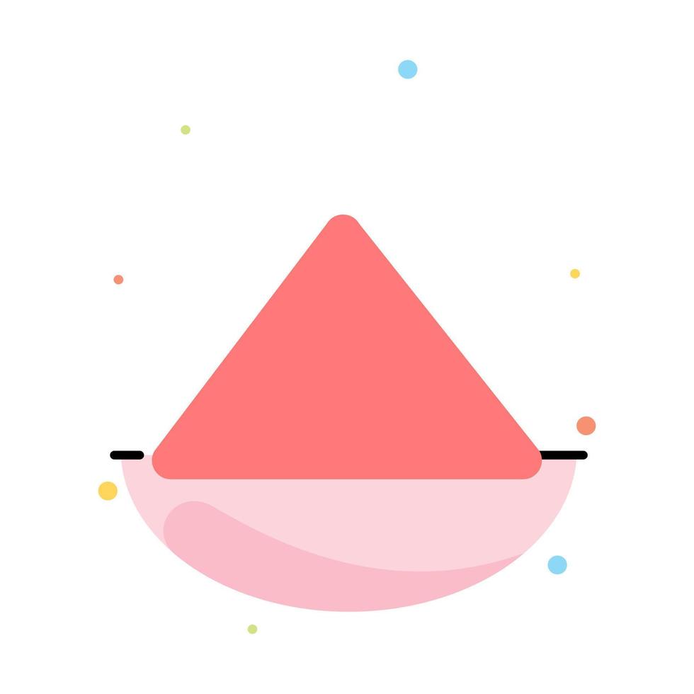 Arrow Up Play Video Abstract Flat Color Icon Template vector