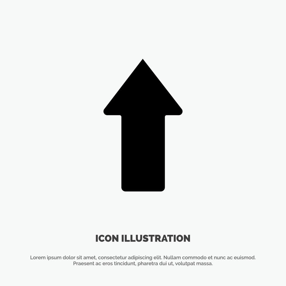 Arrow Arrows Up Upload solid Glyph Icon vector