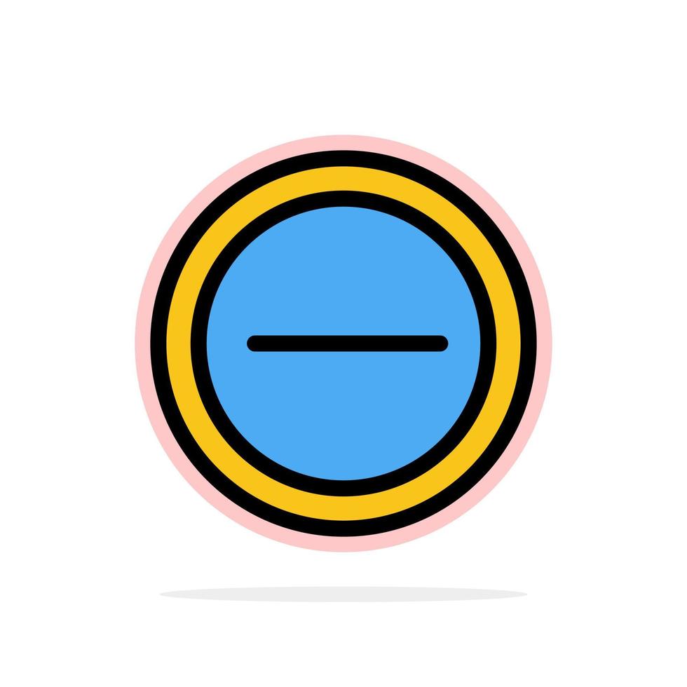 Interface Minus User Abstract Circle Background Flat color Icon vector