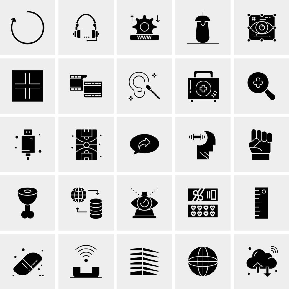 25 iconos de negocios universales vector ilustración de icono creativo para usar en proyectos relacionados con la web y dispositivos móviles