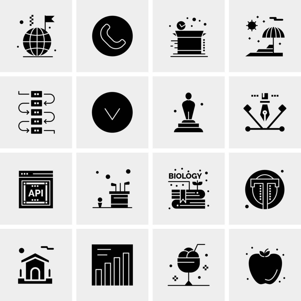 16 Universal Business Icons Vector Creative Icon Illustration to use in web and Mobile Related project