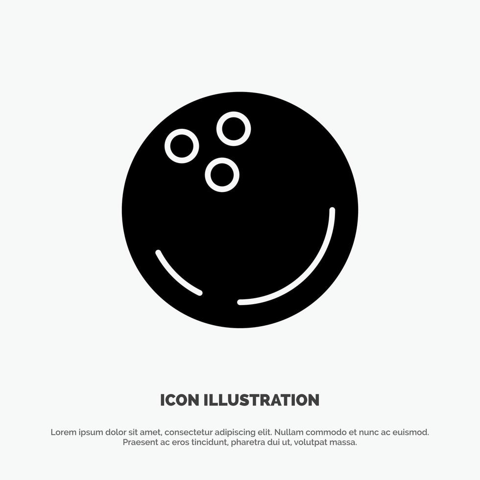 Ball Bowling Sports Strike solid Glyph Icon vector