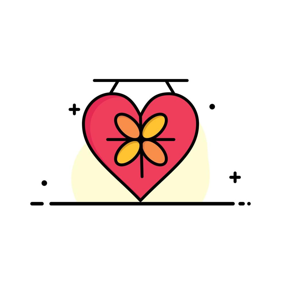 Board Love Heart Wedding  Business Flat Line Filled Icon Vector Banner Template
