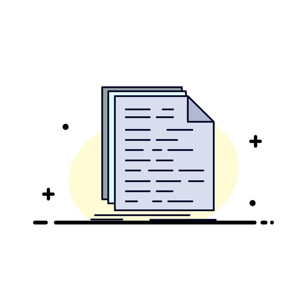 Code coding doc programming script Flat Color Icon Vector