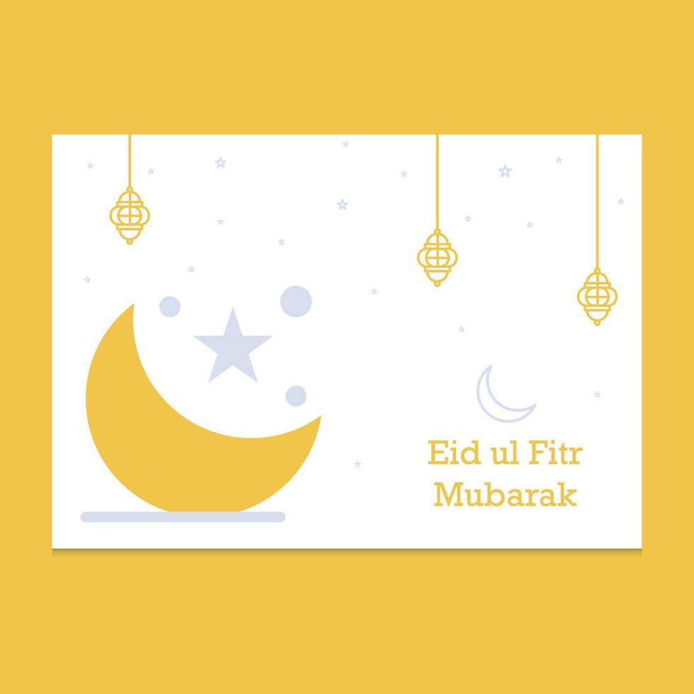 Eid Mubarak greeting Card Illustration vector