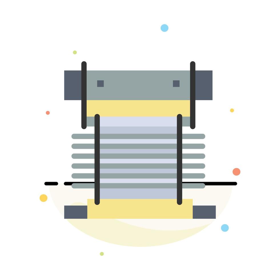 Computer Cooler Cooling Cpu Fan Abstract Flat Color Icon Template vector