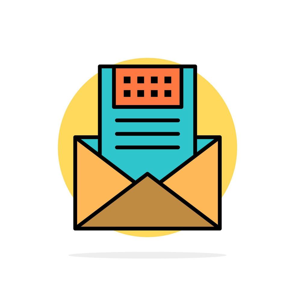 correo electrónico comunicación correos electrónicos sobre carta correo mensaje círculo abstracto fondo color plano icono vector