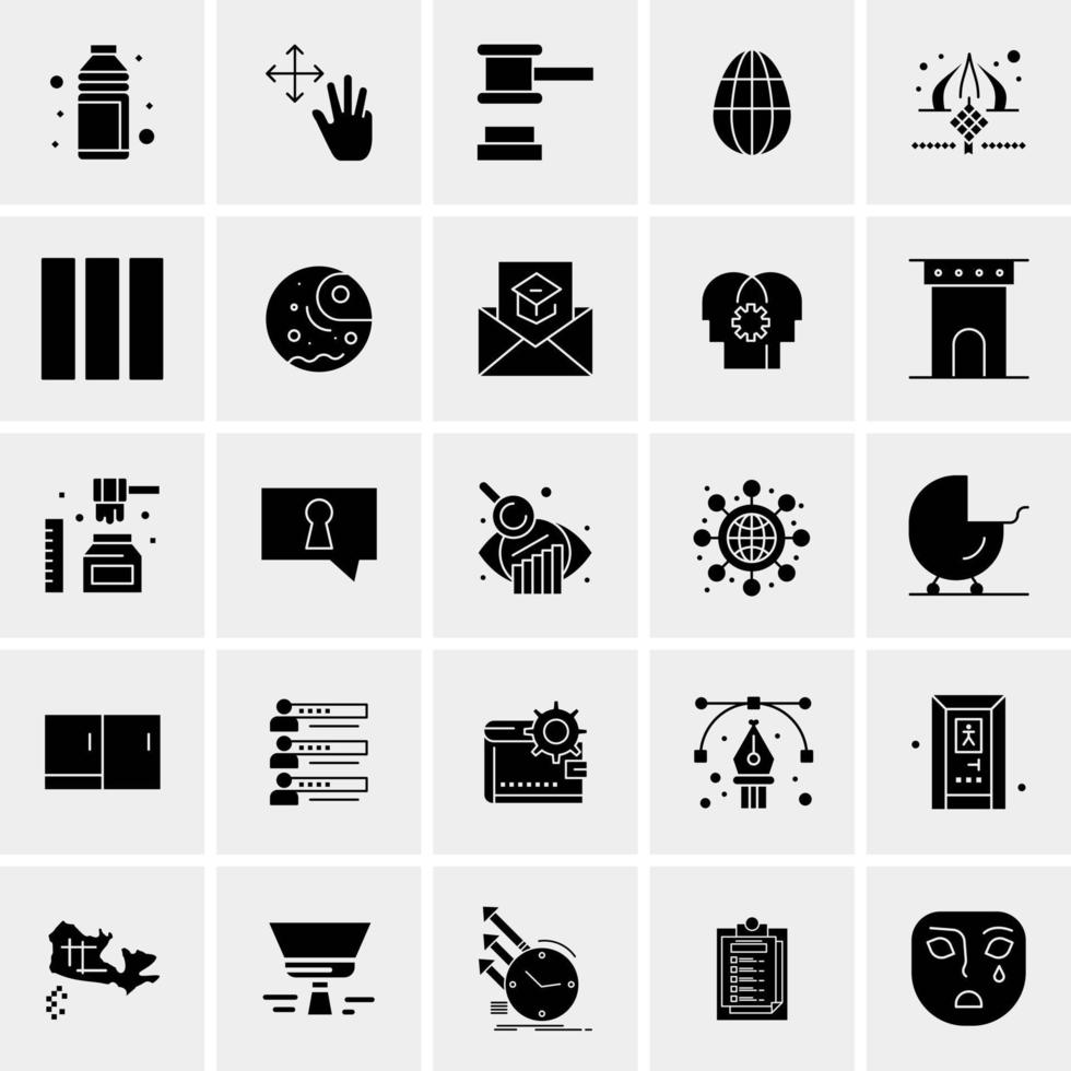 25 iconos de negocios universales vector ilustración de icono creativo para usar en proyectos relacionados con la web y dispositivos móviles