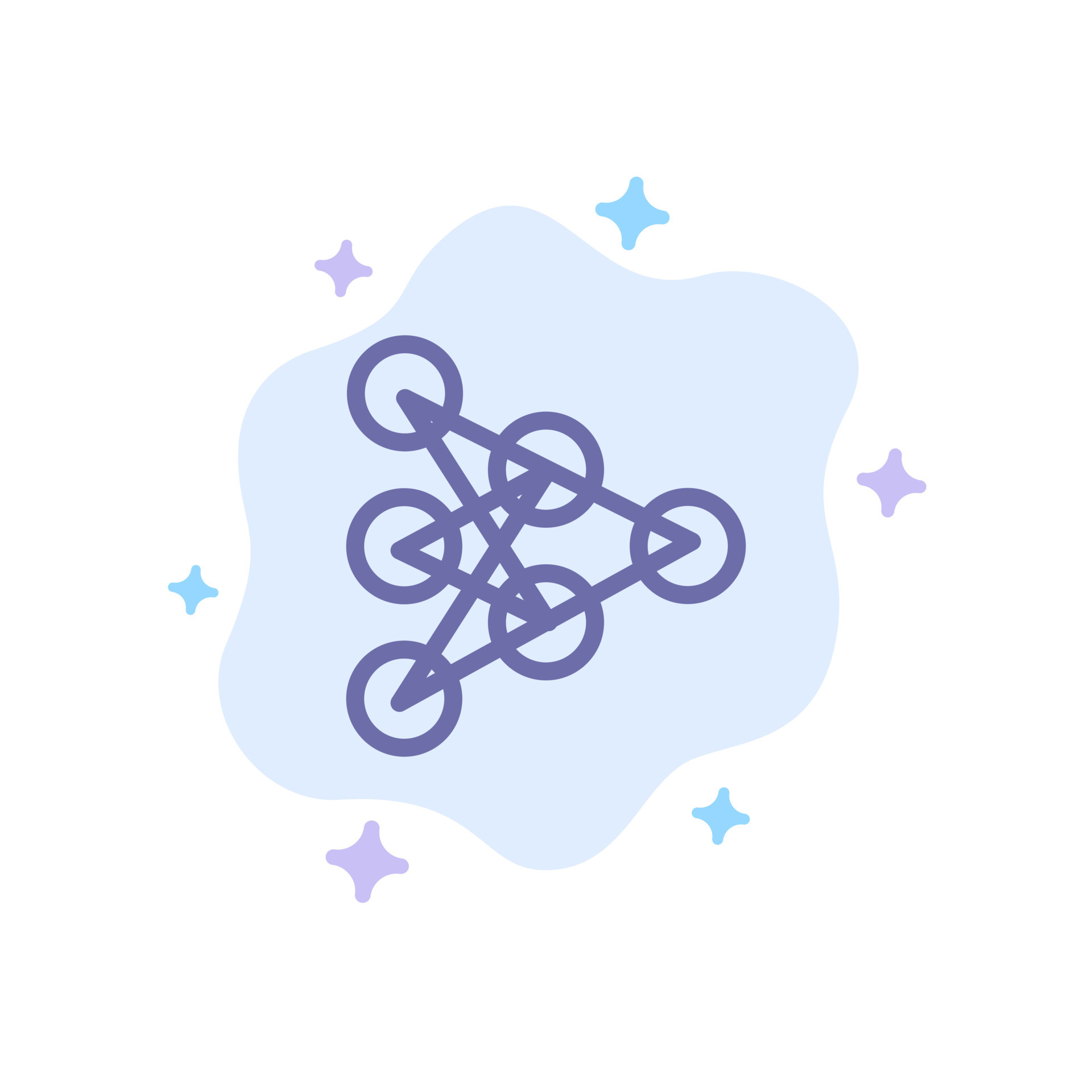 Learning Deep Algorithm Data Blue Icon on Abstract Cloud Background ...