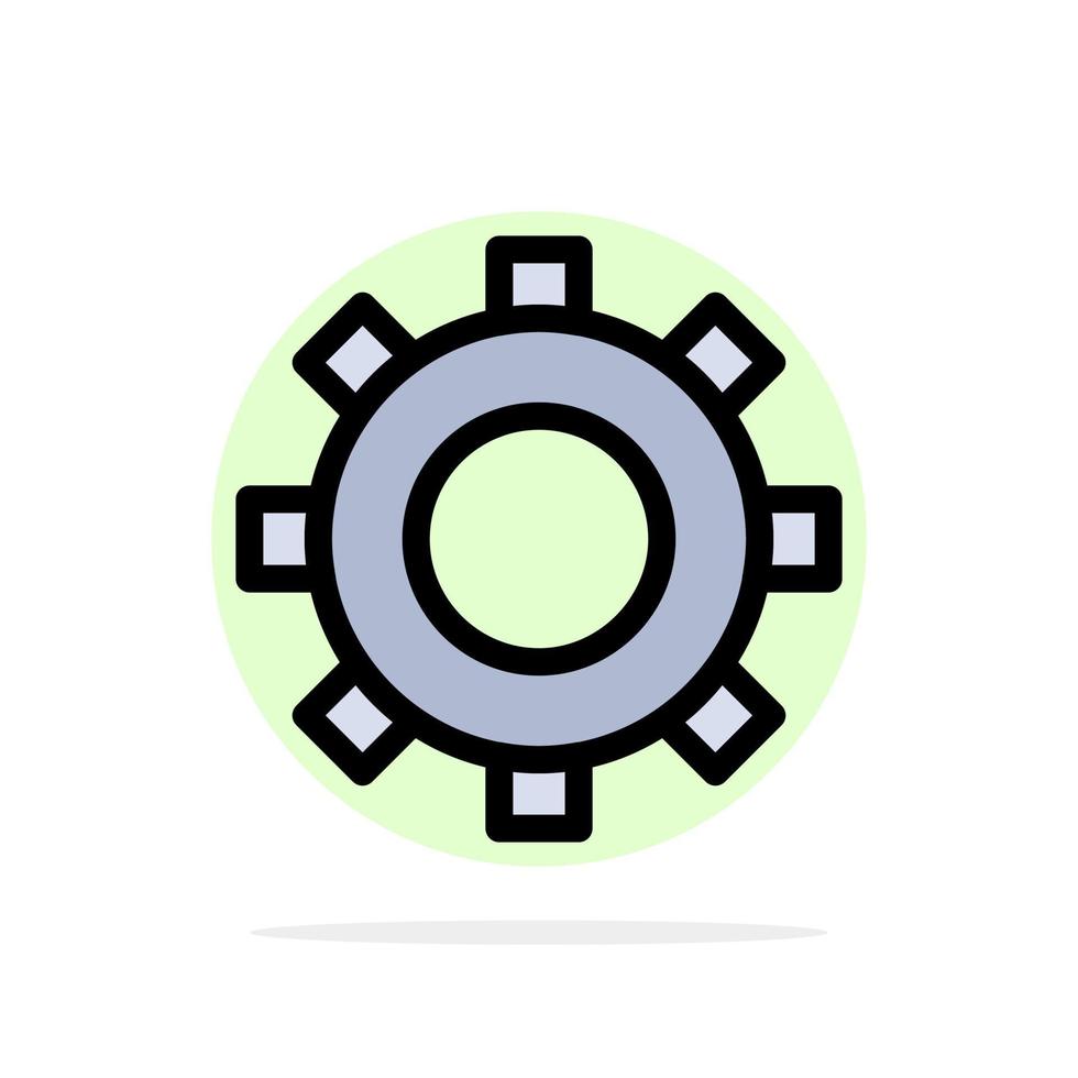 Cogs Gear Setting Abstract Circle Background Flat color Icon vector