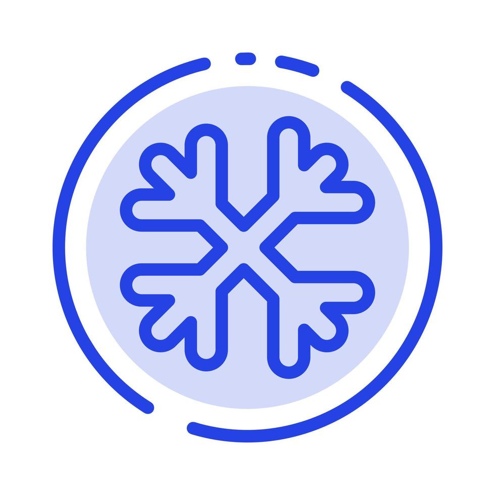 Snow Snow Flakes Winter Canada Blue Dotted Line Line Icon vector