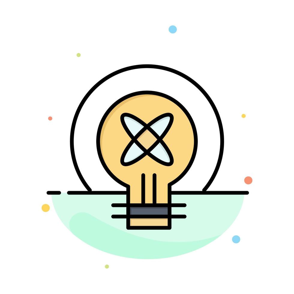 Bulb Light Idea Education Abstract Flat Color Icon Template vector