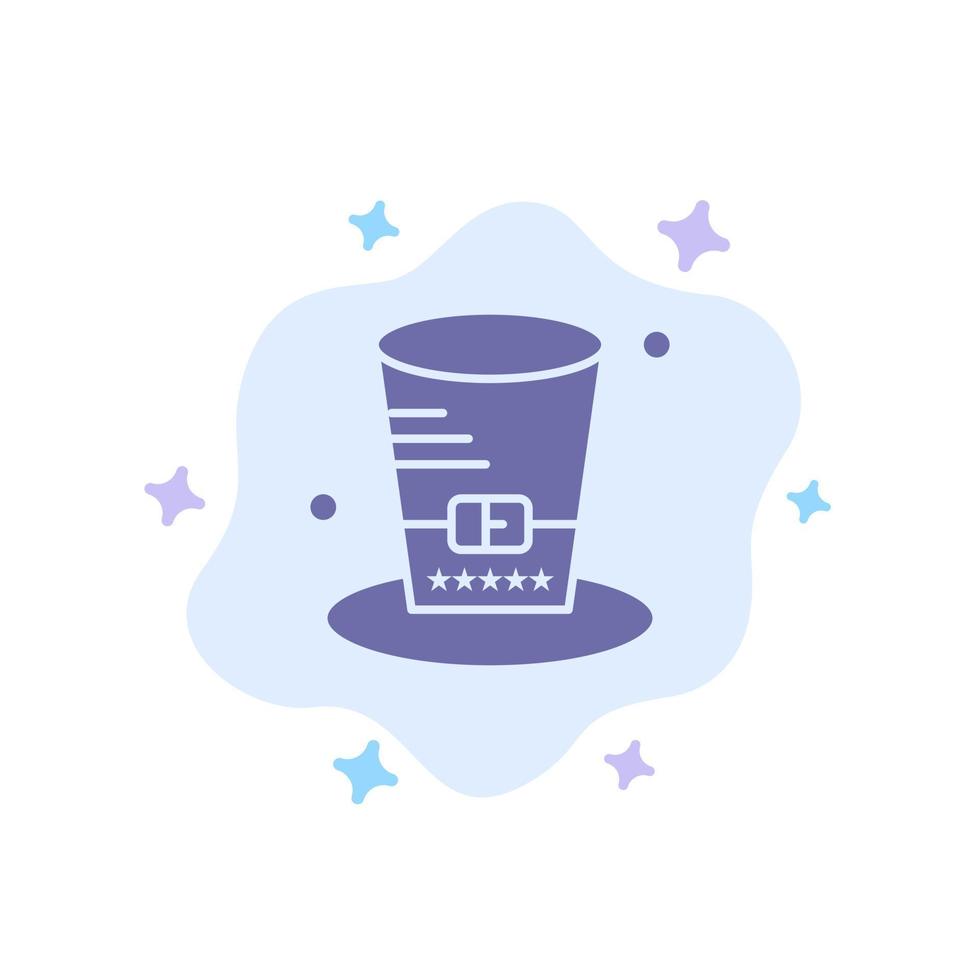 Day Hat Presidents Usa Blue Icon on Abstract Cloud Background vector