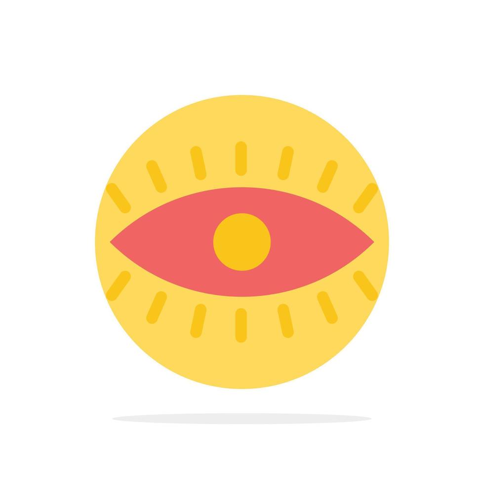 Eye Eyes Watch Design Abstract Circle Background Flat color Icon vector