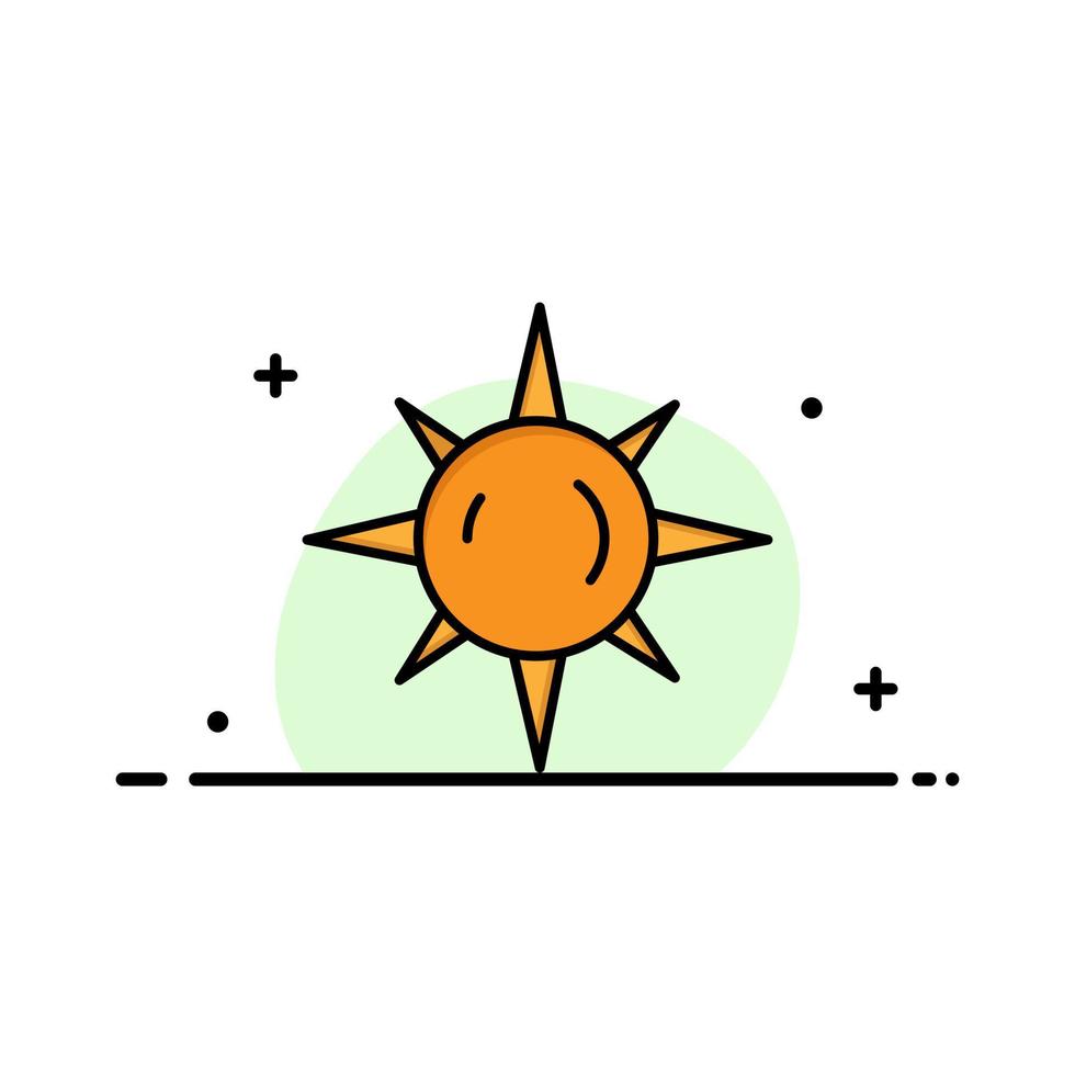 sol día luz empresa logotipo plantilla color plano vector