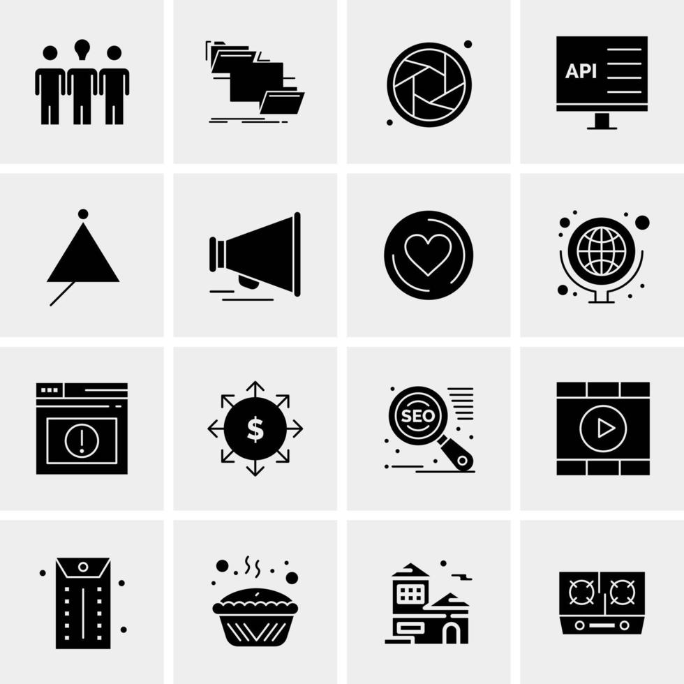 16 Universal Business Icons Vector Creative Icon Illustration to use in web and Mobile Related project