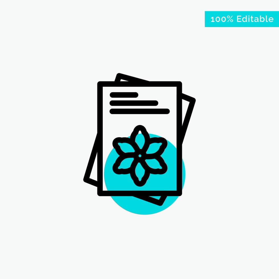 Seeds File Flower Spring turquoise highlight circle point Vector icon