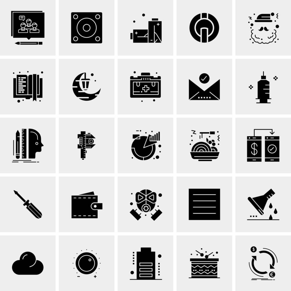 25 iconos de negocios universales vector ilustración de icono creativo para usar en proyectos relacionados con la web y dispositivos móviles