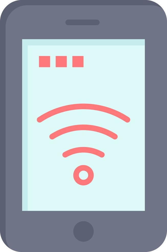 servicio de señal móvil wifi color plano icono vector icono banner plantilla
