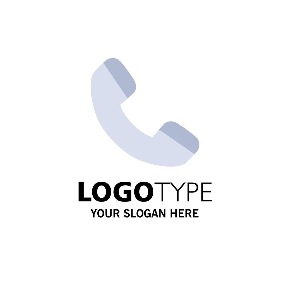 llamar teléfono empresa logotipo plantilla color plano vector