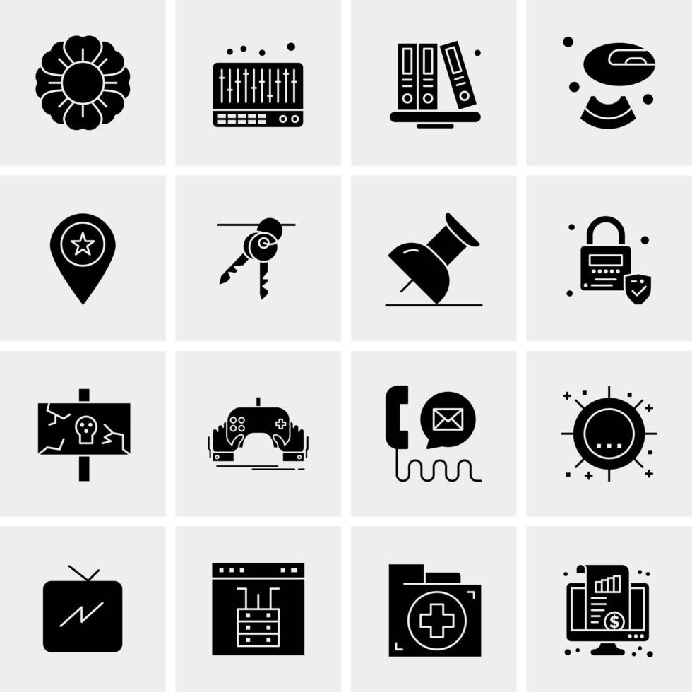 16 Universal Business Icons Vector Creative Icon Illustration to use in web and Mobile Related project