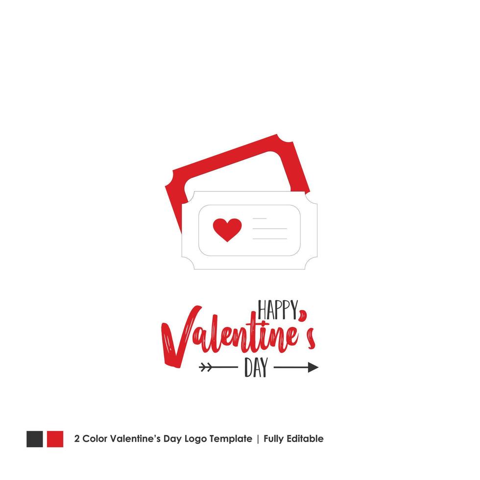 Happy Valentines Day Card Vector Lettering Background