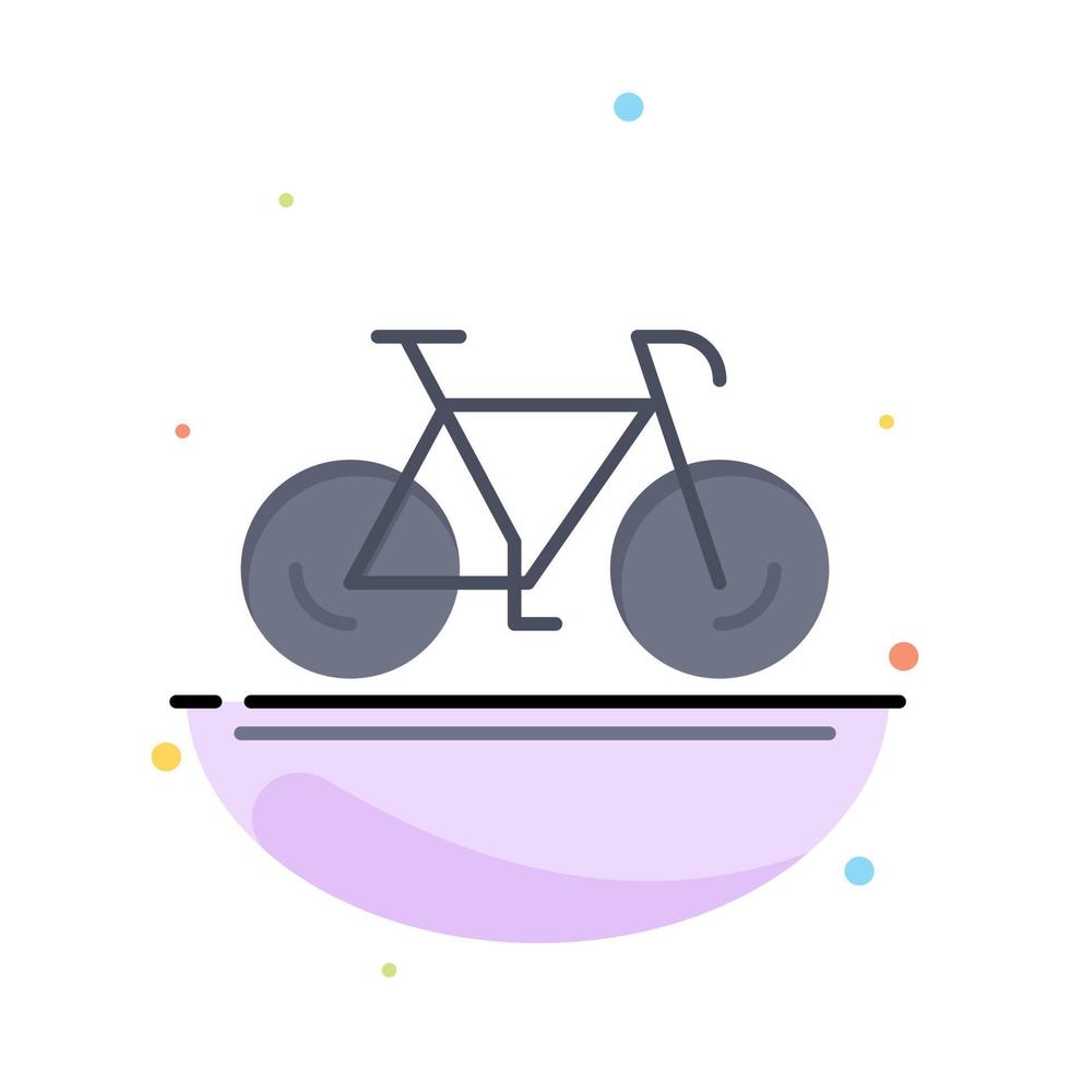 Bicycle Movement Walk Sport Abstract Flat Color Icon Template vector
