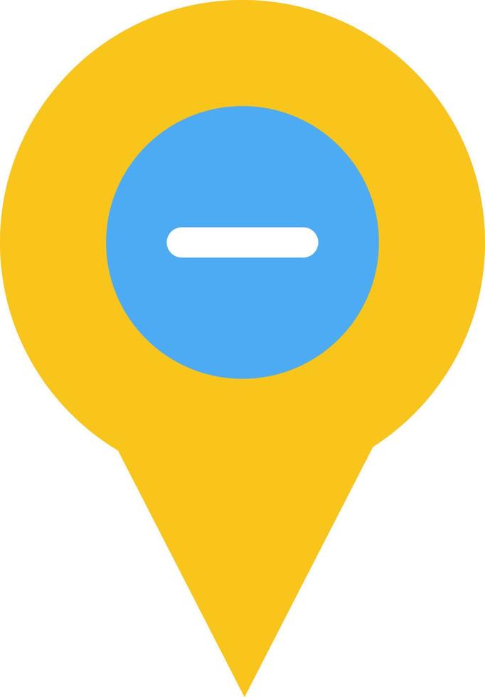ubicación mapa navegación pin menos color plano icono vector icono banner plantilla