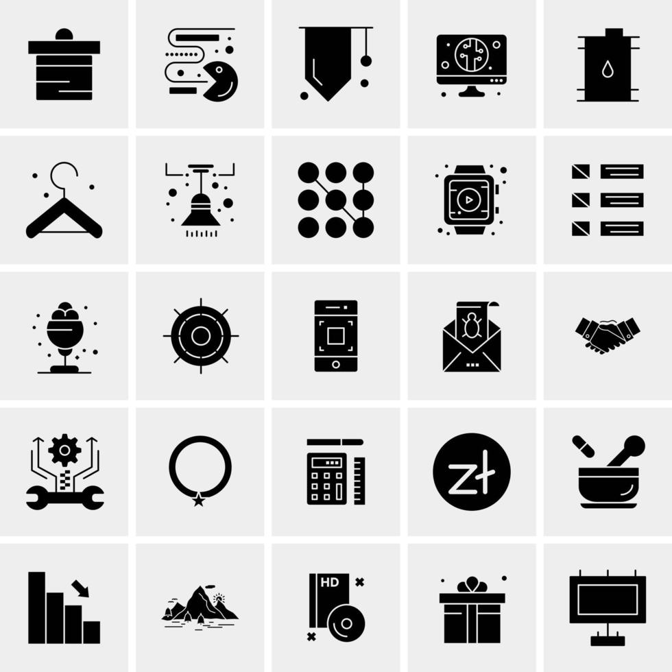 25 iconos de negocios universales vector ilustración de icono creativo para usar en proyectos relacionados con la web y dispositivos móviles