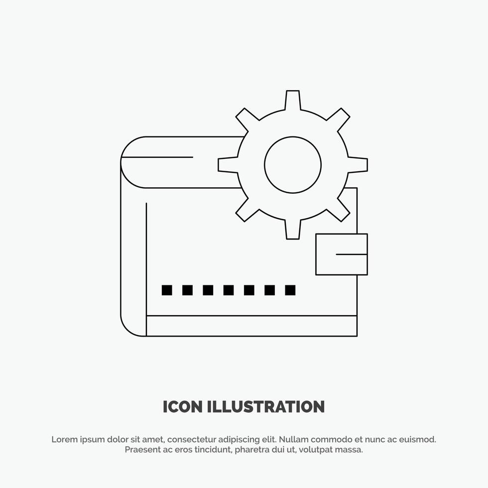 Wallet Cash Finance Money Personal Purse Making Line Icon Vector