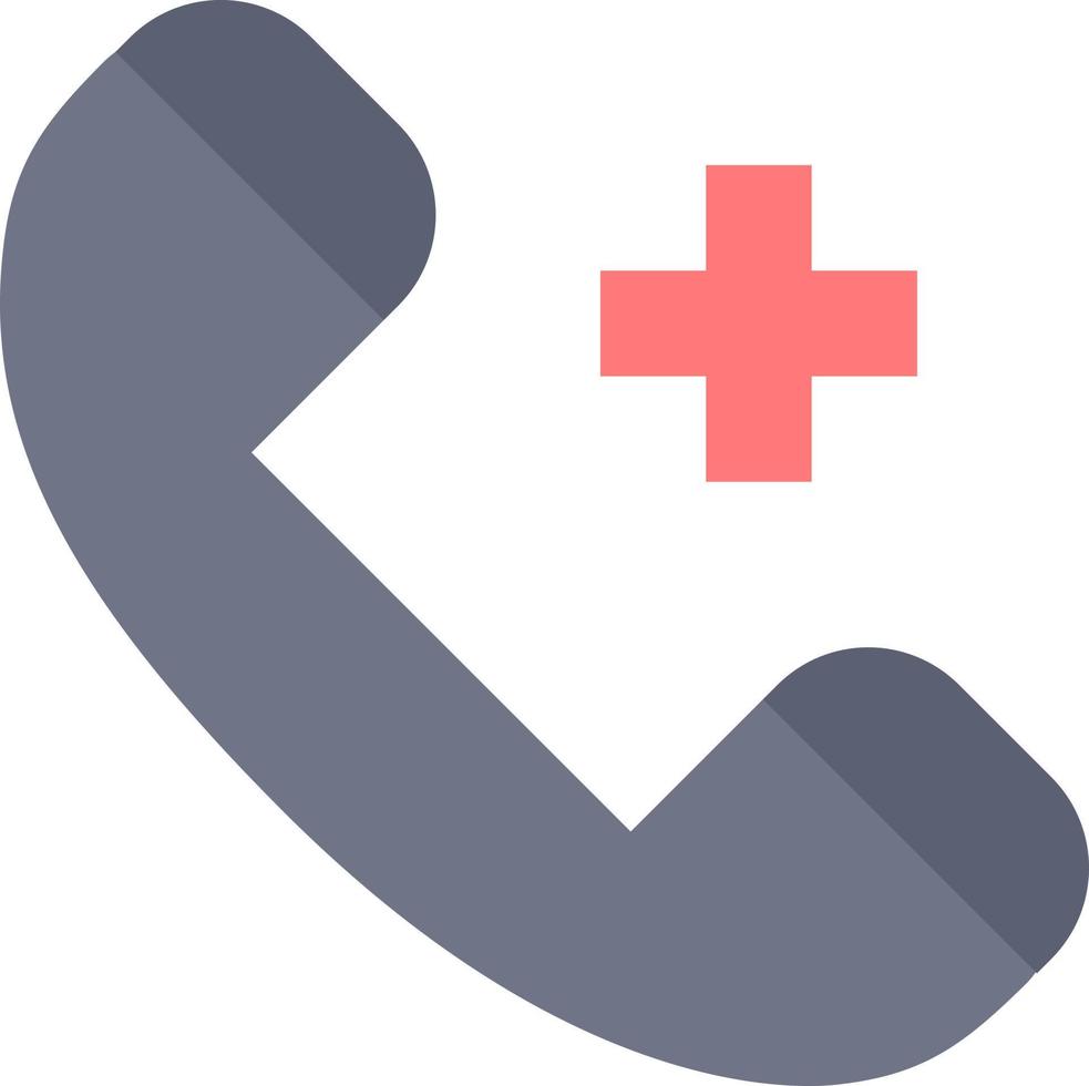 Call Ring Hospital Phone Delete  Flat Color Icon Vector icon banner Template