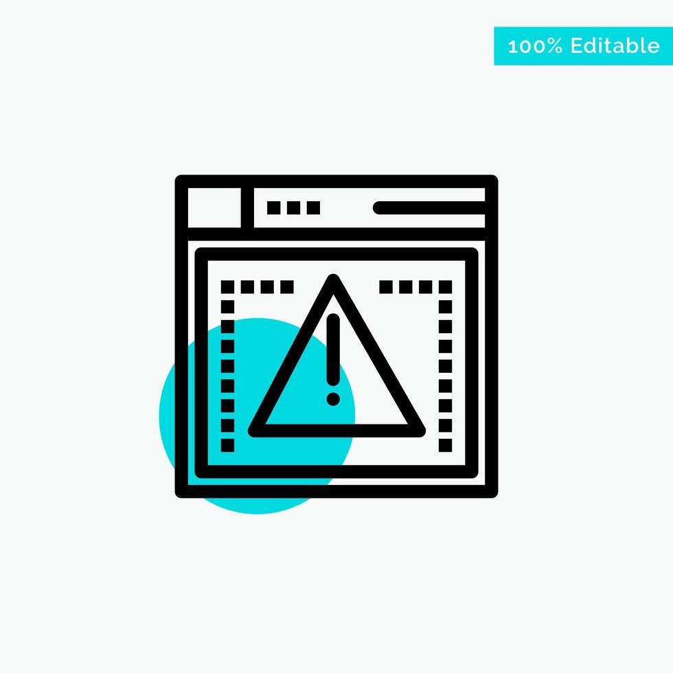 Computing Coding Error turquoise highlight circle point Vector icon