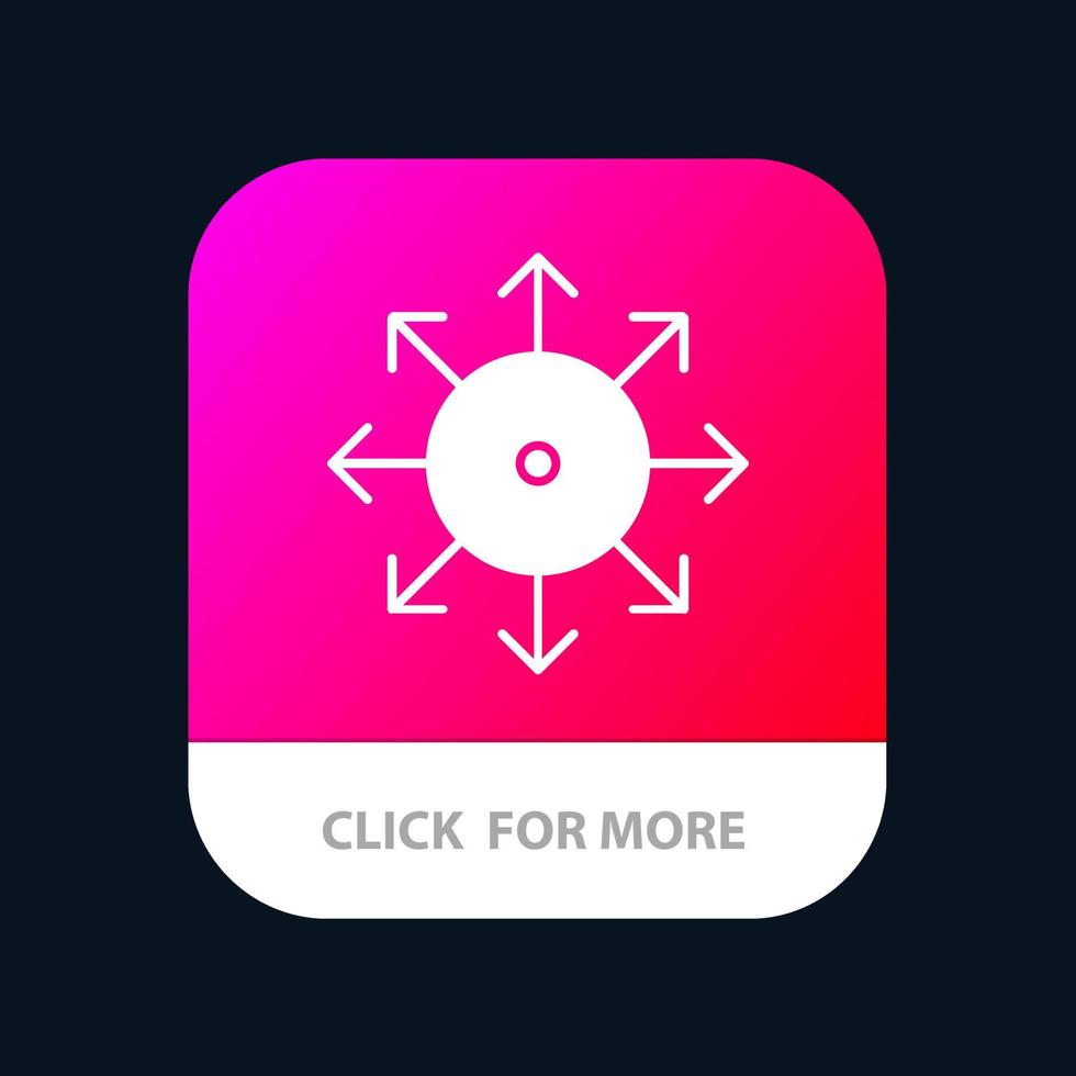 Ads Advertising Media News Platform Mobile App Button Android and IOS Glyph Version vector