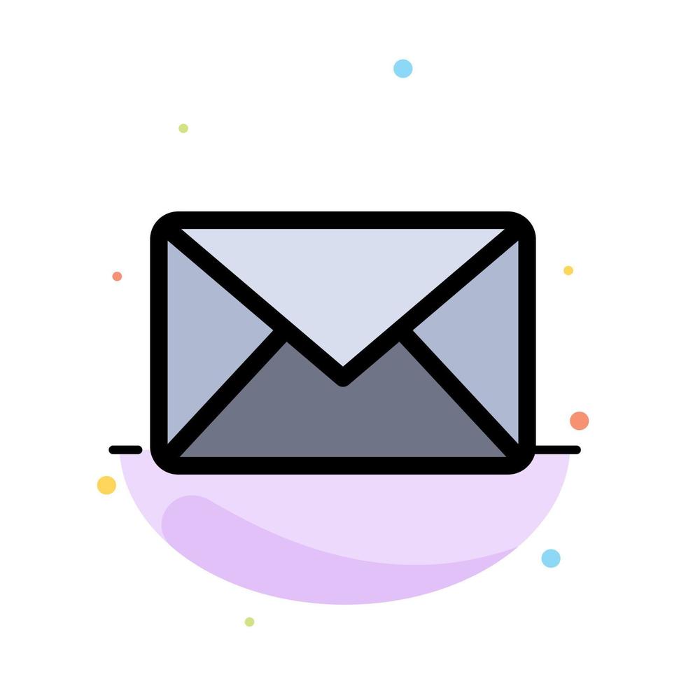 Email Mail Message Sms Abstract Flat Color Icon Template vector