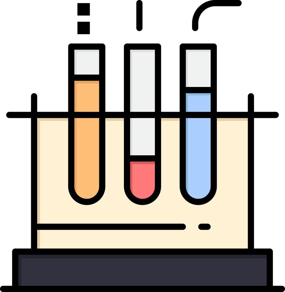 tubo prueba laboratorio médico color plano icono vector icono banner plantilla