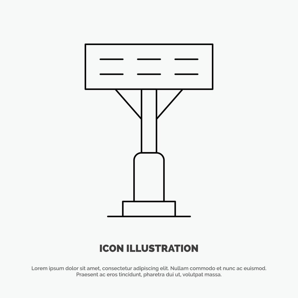 Construction Light Stadium Line Icon Vector