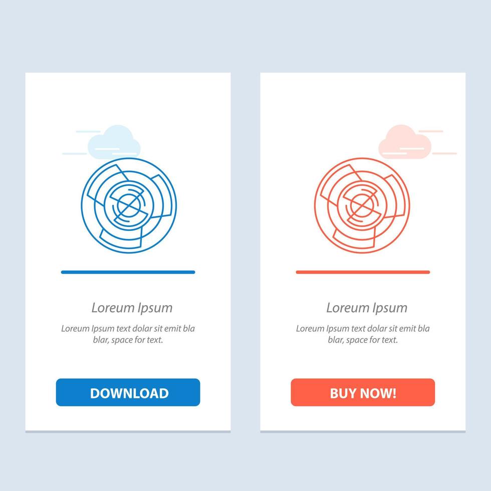 Complexity Business Challenge Concept Labyrinth Logic Maze  Blue and Red Download and Buy Now web Widget Card Template vector