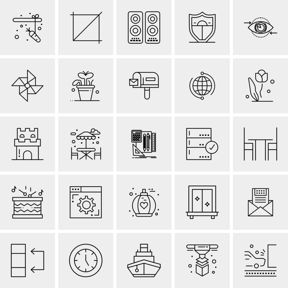 25 Universal Business Icons Vector Creative Icon Illustration to use in web and Mobile Related project