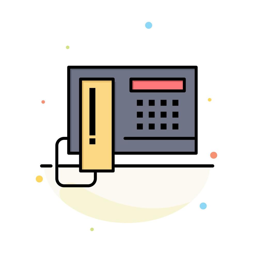 Telephone Phone Cell Hardware Abstract Flat Color Icon Template vector