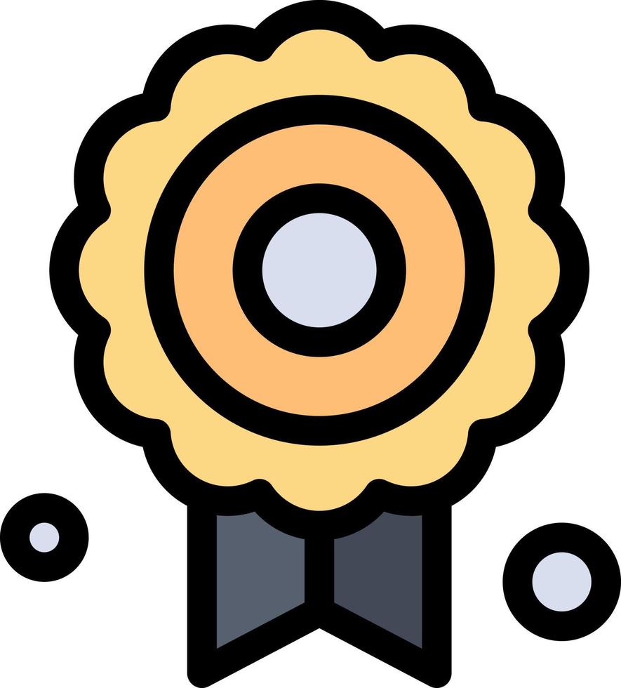 certificado medalla calidad color plano icono vector icono banner plantilla