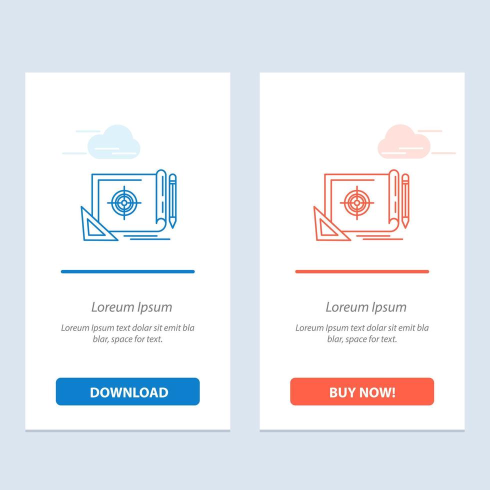 Achievement File File Target Marketing Target  Blue and Red Download and Buy Now web Widget Card Template vector