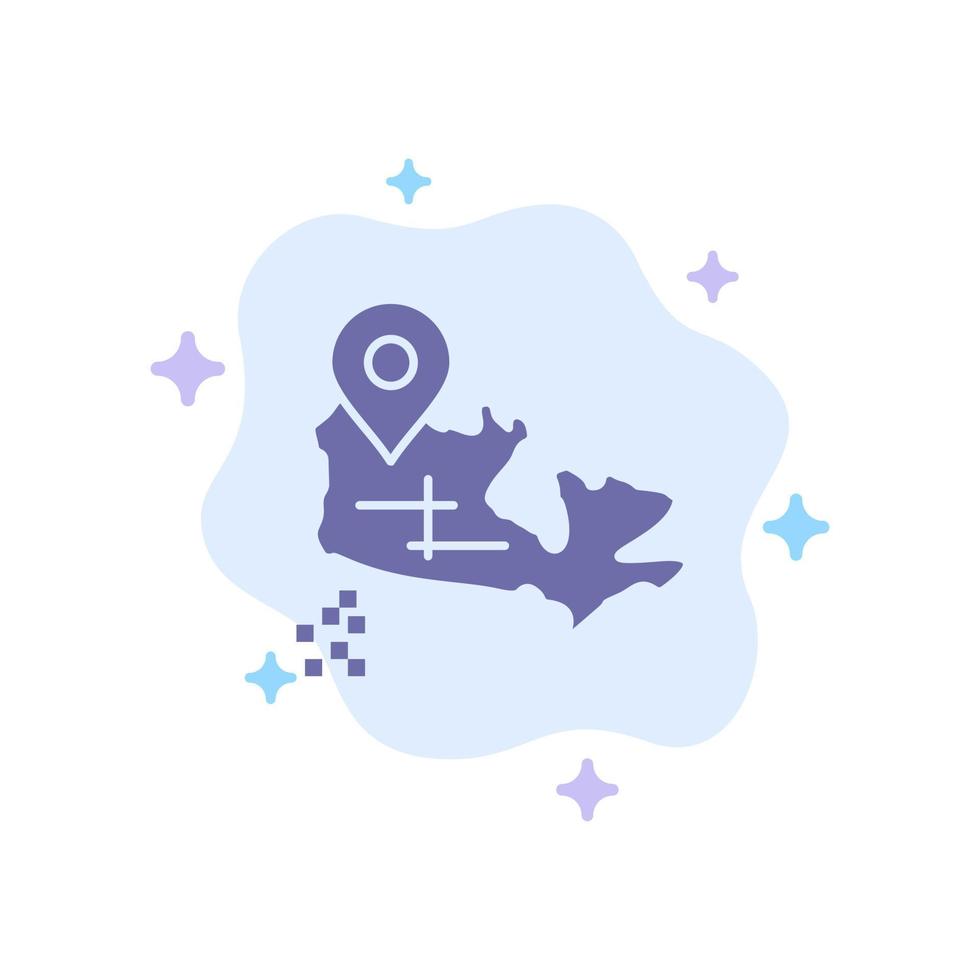Canada Map Location Blue Icon on Abstract Cloud Background vector