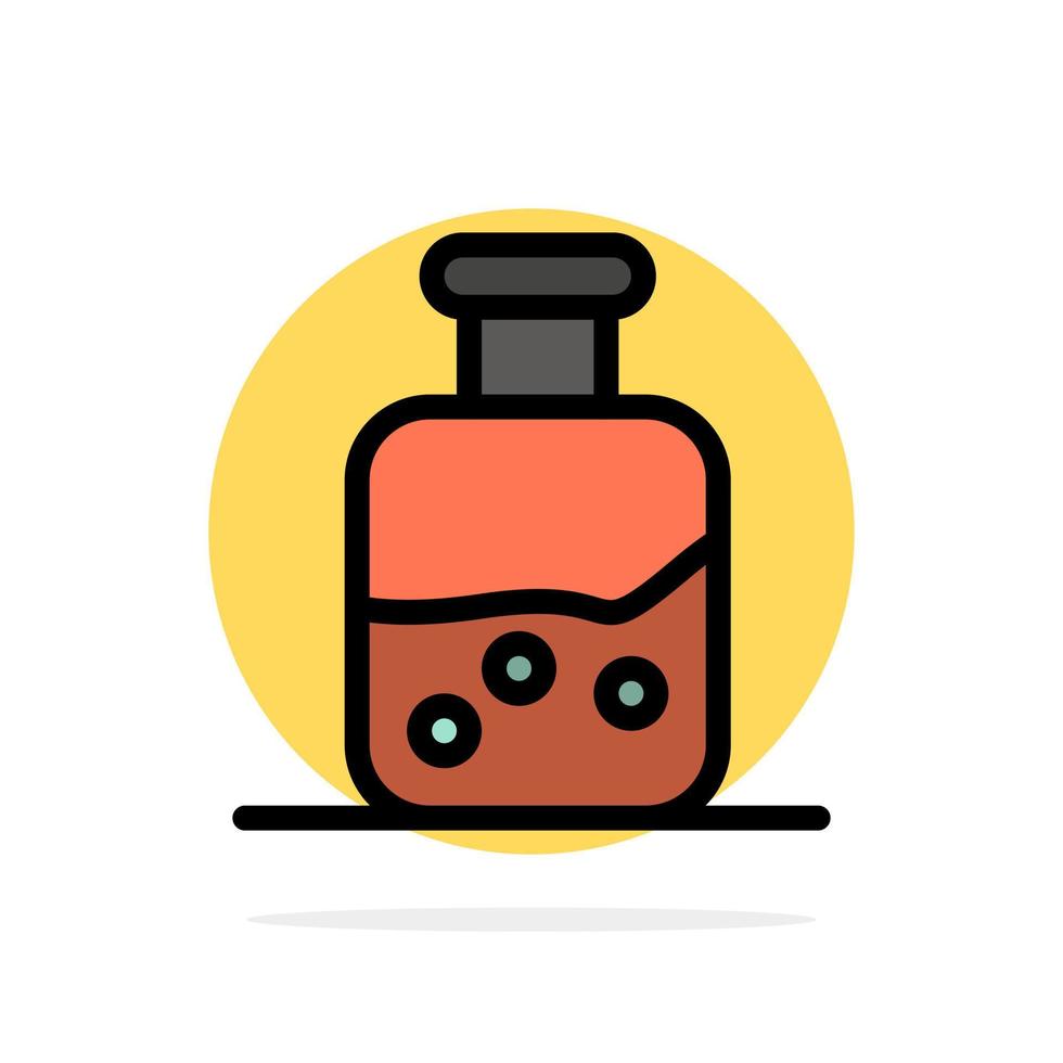 Lab Test Science Bottle Abstract Circle Background Flat color Icon vector