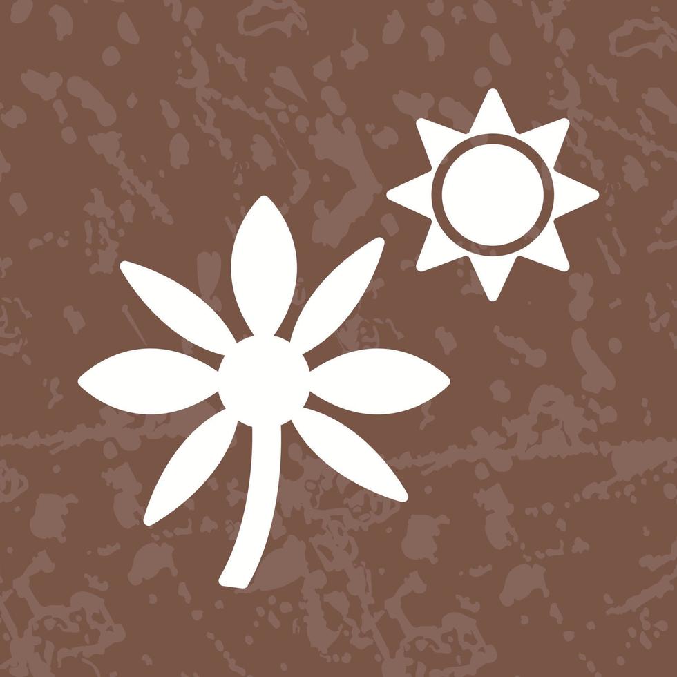 Flower in sunlight Vector Icon