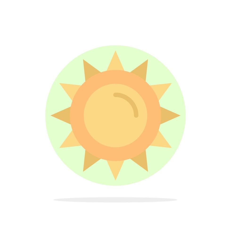 Sun Brightness Light Spring Abstract Circle Background Flat color Icon vector