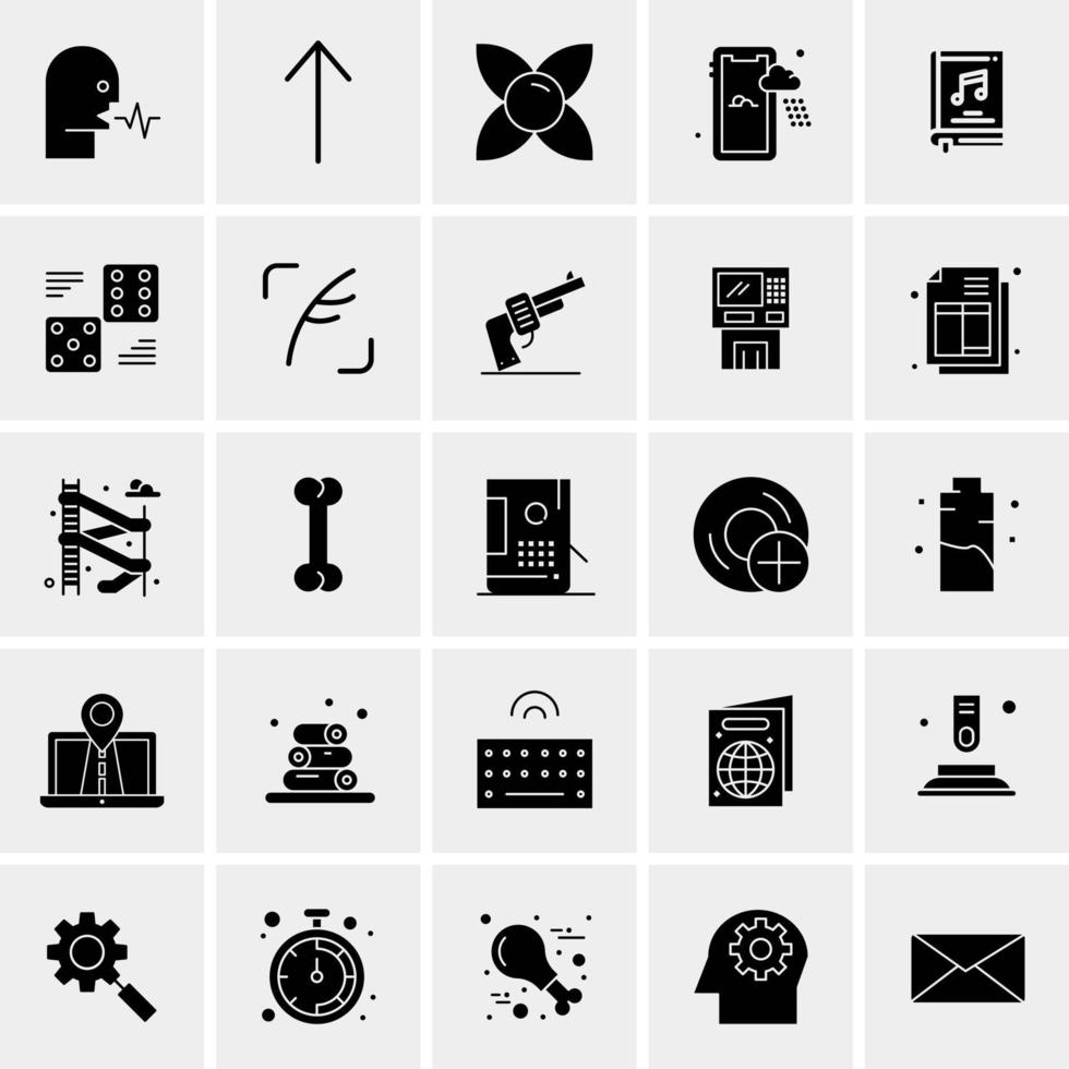 25 iconos de negocios universales vector ilustración de icono creativo para usar en proyectos relacionados con la web y dispositivos móviles