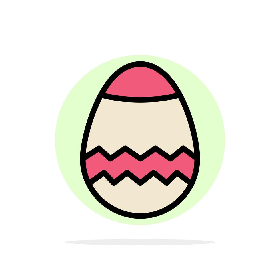 Easter Egg Spring Abstract Circle Background Flat color Icon vector