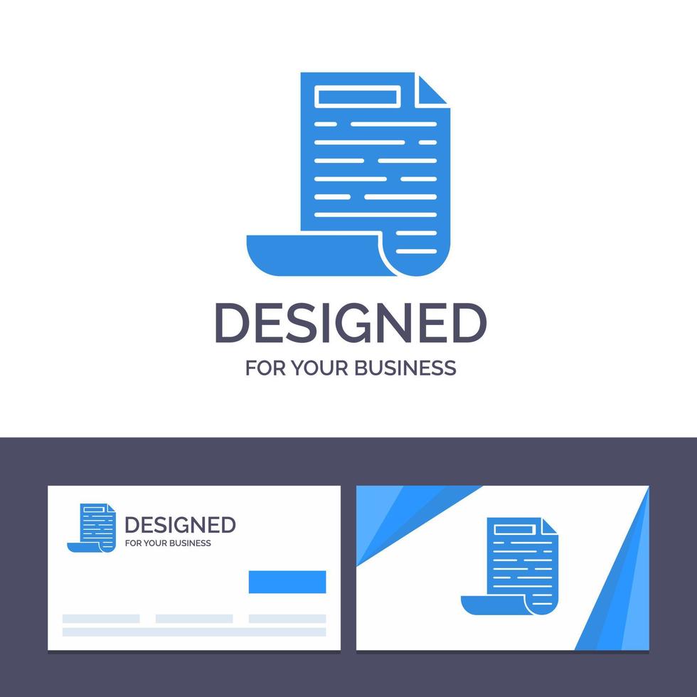 Creative Business Card and Logo template File Design Document Vector Illustration